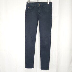Hudson Collin Midrise Skinny Jean Sz 28 Dark Blue Shade C Flap Pockets